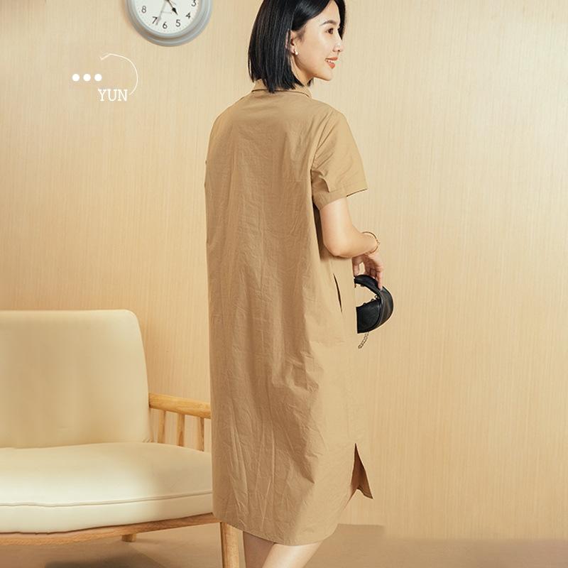 Womens Dresses & Skirts | Cream Oversized Shirt Dress Clothing Dresses & Skirts