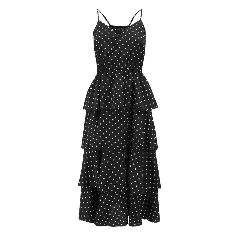 Womens Dresses & Skirts | Polka Dot Ruffle Sundress Clothing Dresses & Skirts