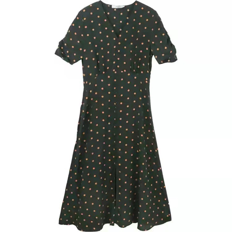 Womens Dresses & Skirts | Polka Dot Silk Dress Clothing Dresses & Skirts