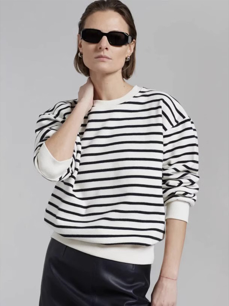 Womens Knitwear | Classic Striped Short Pullover Clothing Knitwear