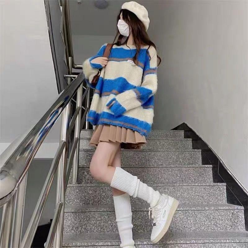 Womens Knitwear | Hollywood Acid Striped Mohair Knit Clothing Knitwear