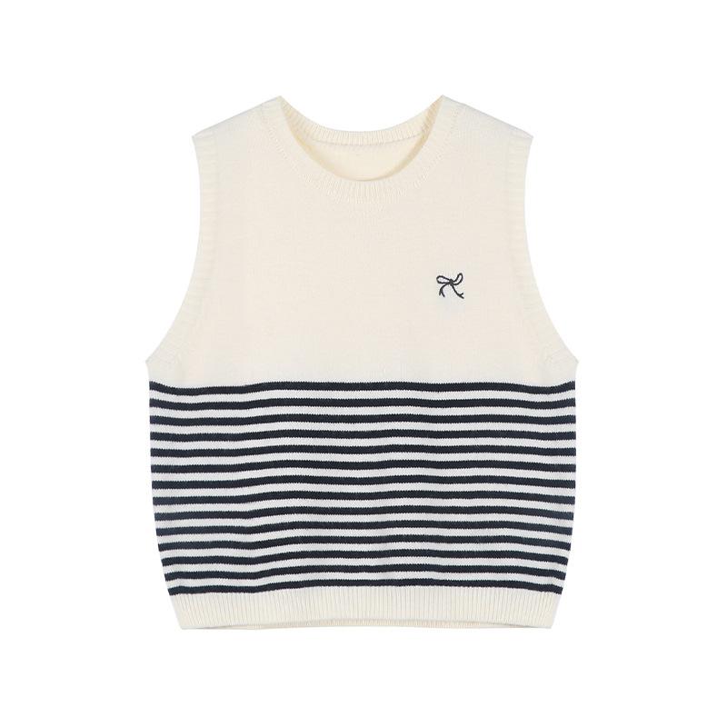 Womens Knitwear | Irregular Striped Undershirt Clothing Knitwear