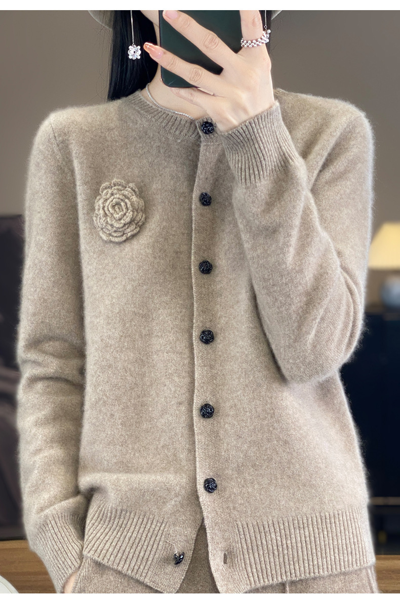 Womens Knitwear | Light Gray Bunny Cardigan Clothing Knitwear