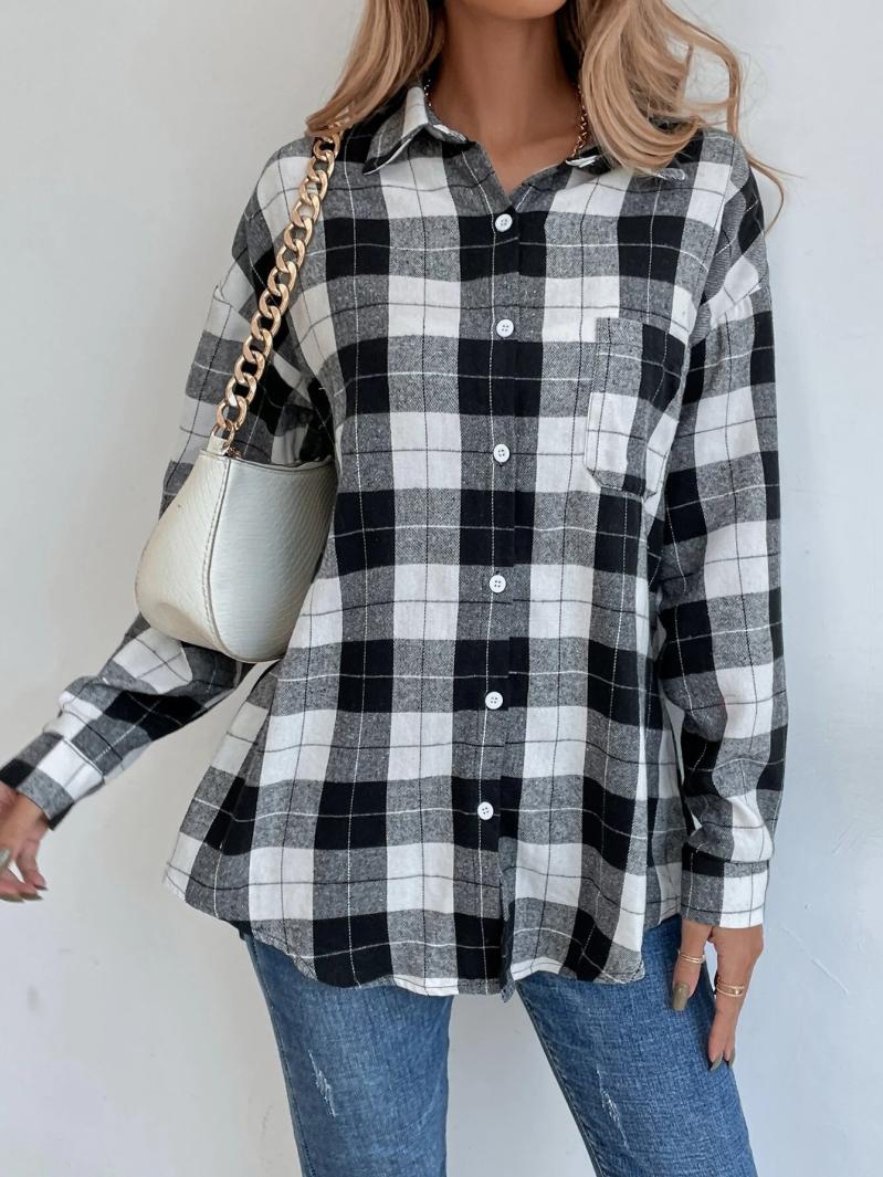 Womens Outerwear | Buffalo Check Quilted Shacket Clothing Outerwear