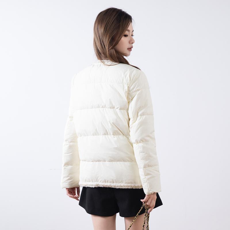 Womens Outerwear | Lamb Wool Patchwork Down Clothing Outerwear