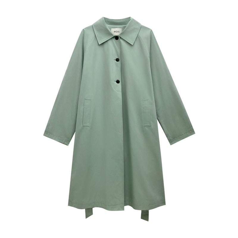 Womens Outerwear | Shirred Trench Coat Clothing Outerwear